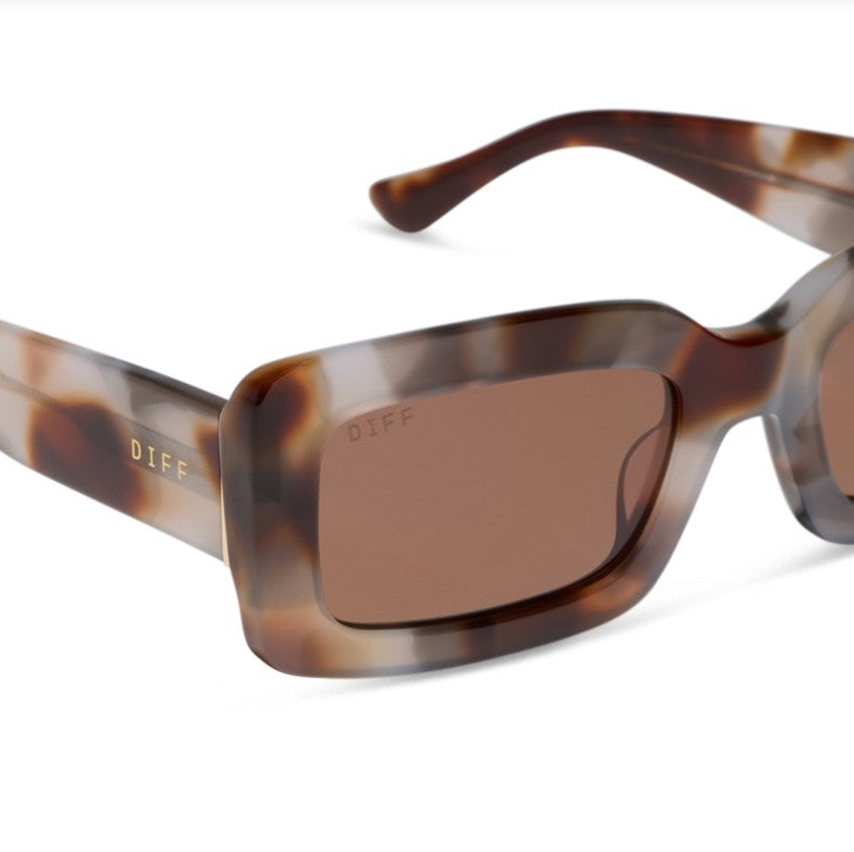 Indy Sunglasses - Dove Tortoise + Brown Polarized