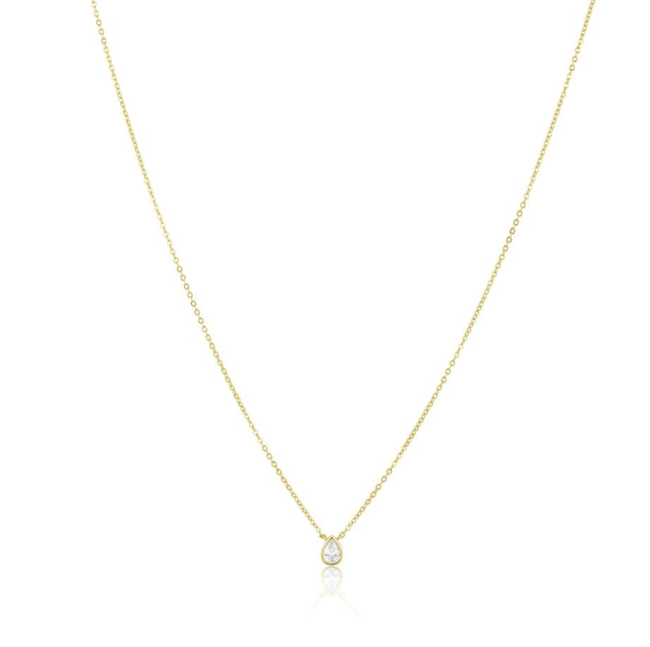 Ines Raindrop Necklace CZ - Jaffi's