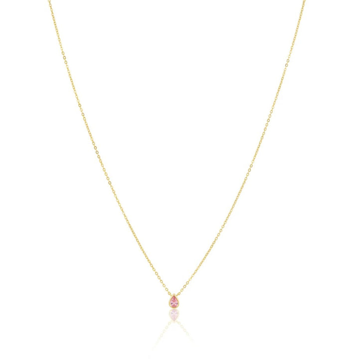 Ines Raindrop Necklace Pink