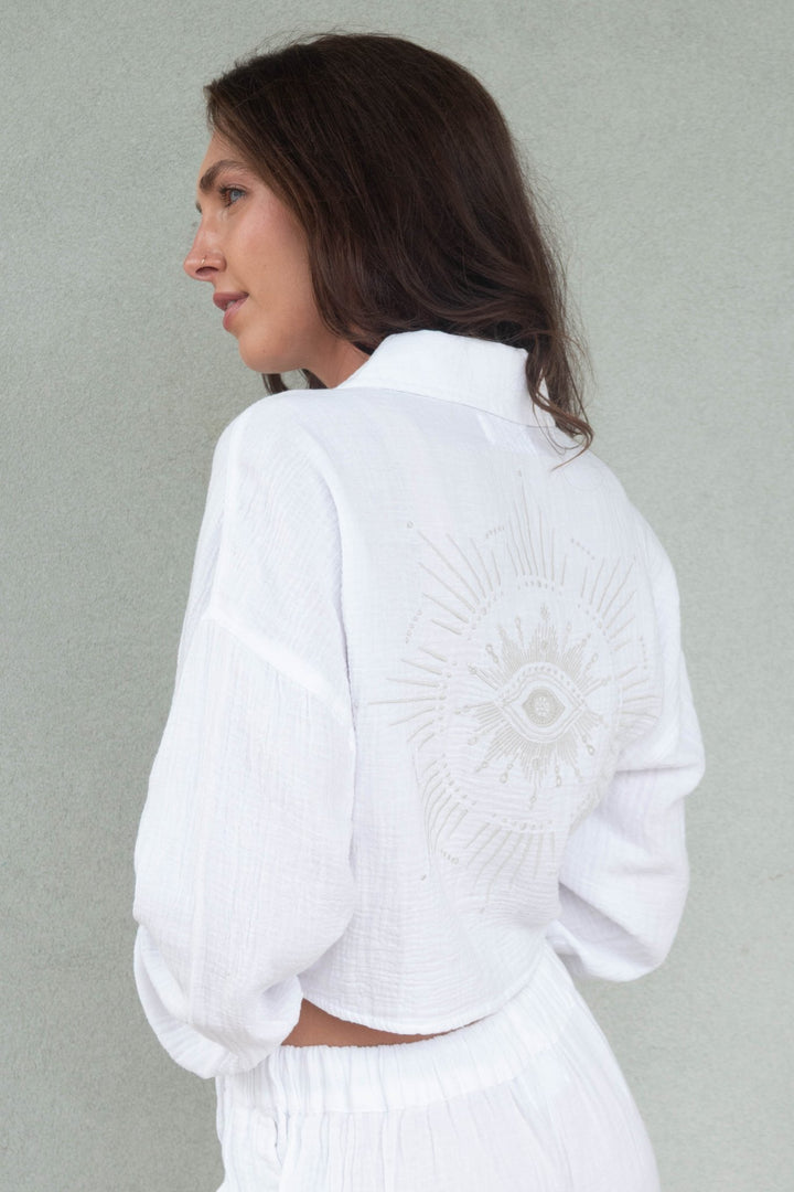 Inner Gaze Willow Shirt - White - Jaffi's