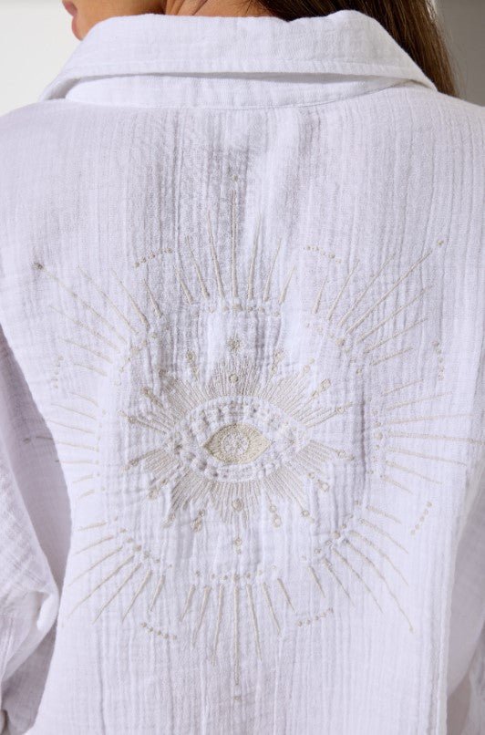 Inner Gaze Willow Shirt - White - Jaffi's