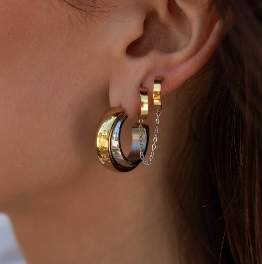 Intermix Hoop Earrings - Jaffi's