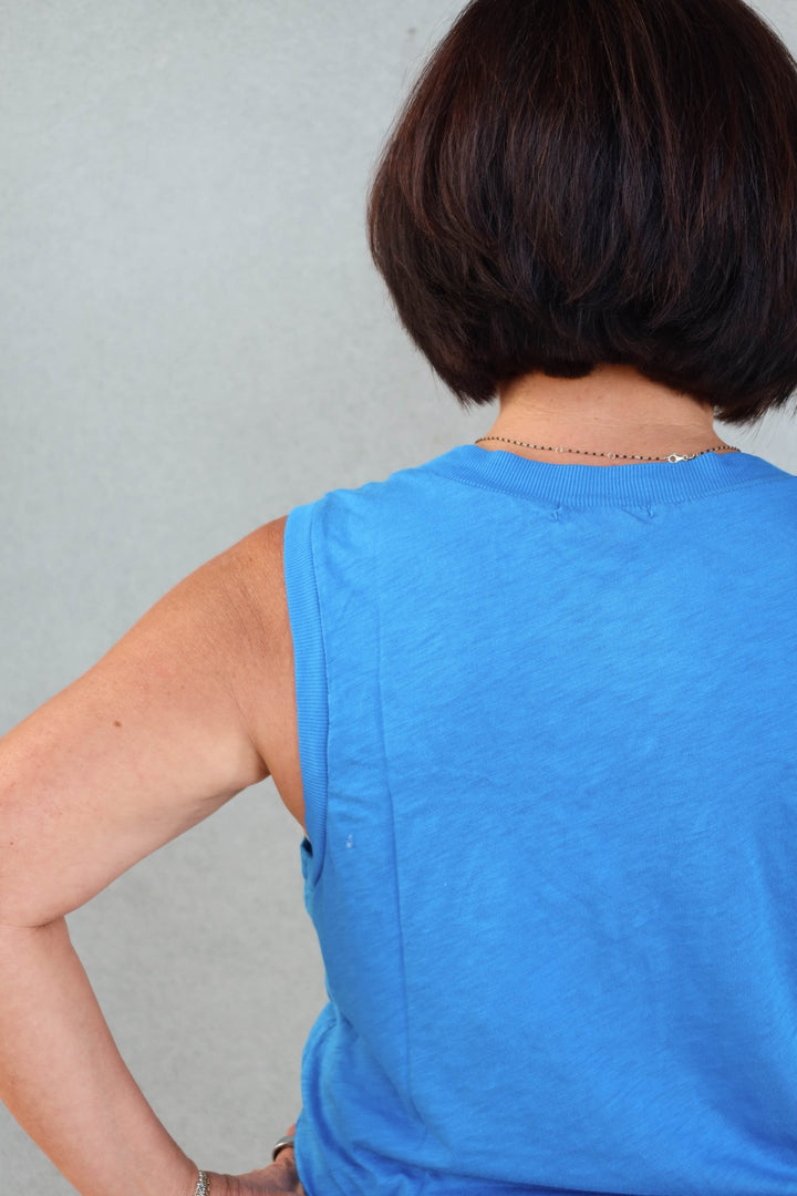 Ira V Neck Tank - Pacific - Jaffi's