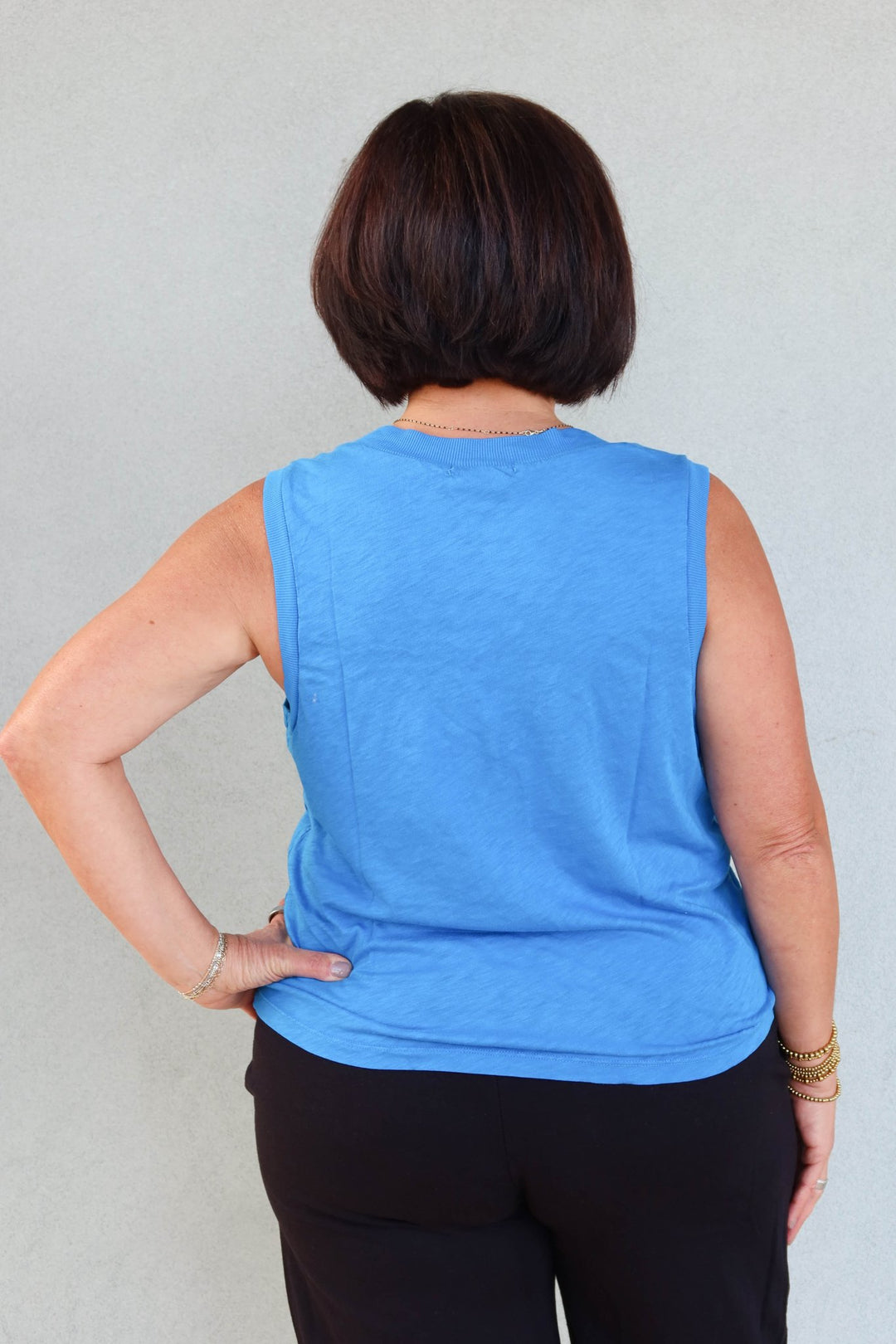 Ira V Neck Tank - Pacific - Jaffi's