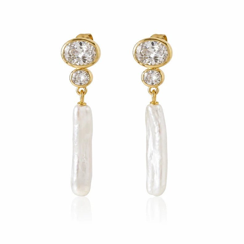 Iris Pearl Drop Earring - Jaffi's