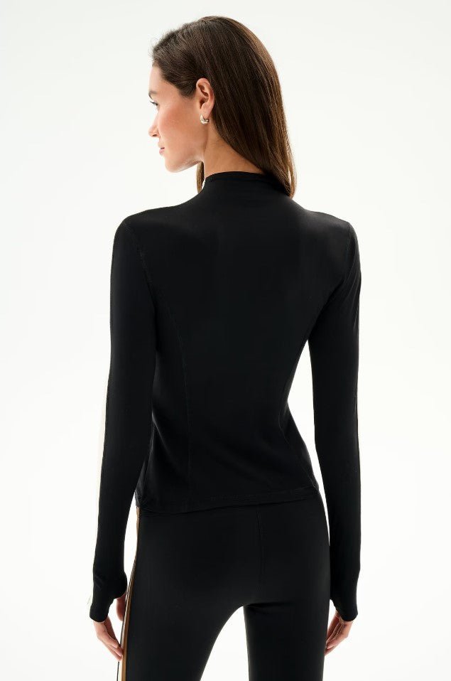 Isabelle Airweight Mock Neck - Black/Creme - Jaffi&