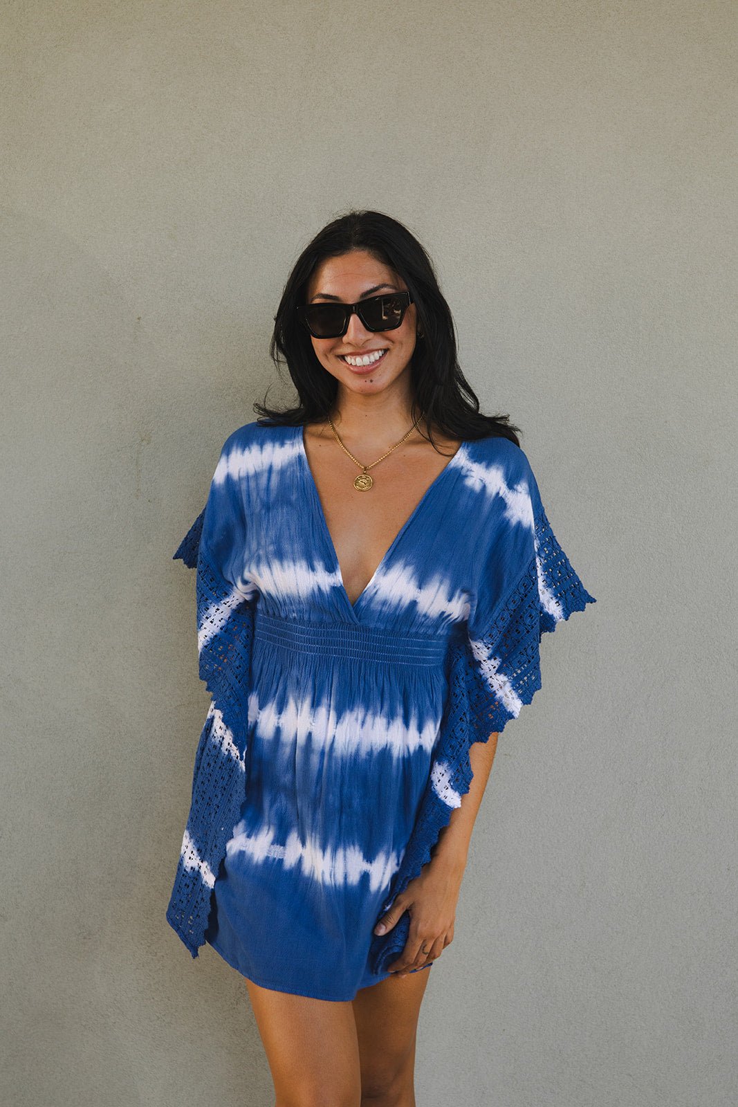 Isla Coverup - Navy Tie Dye - Jaffi's