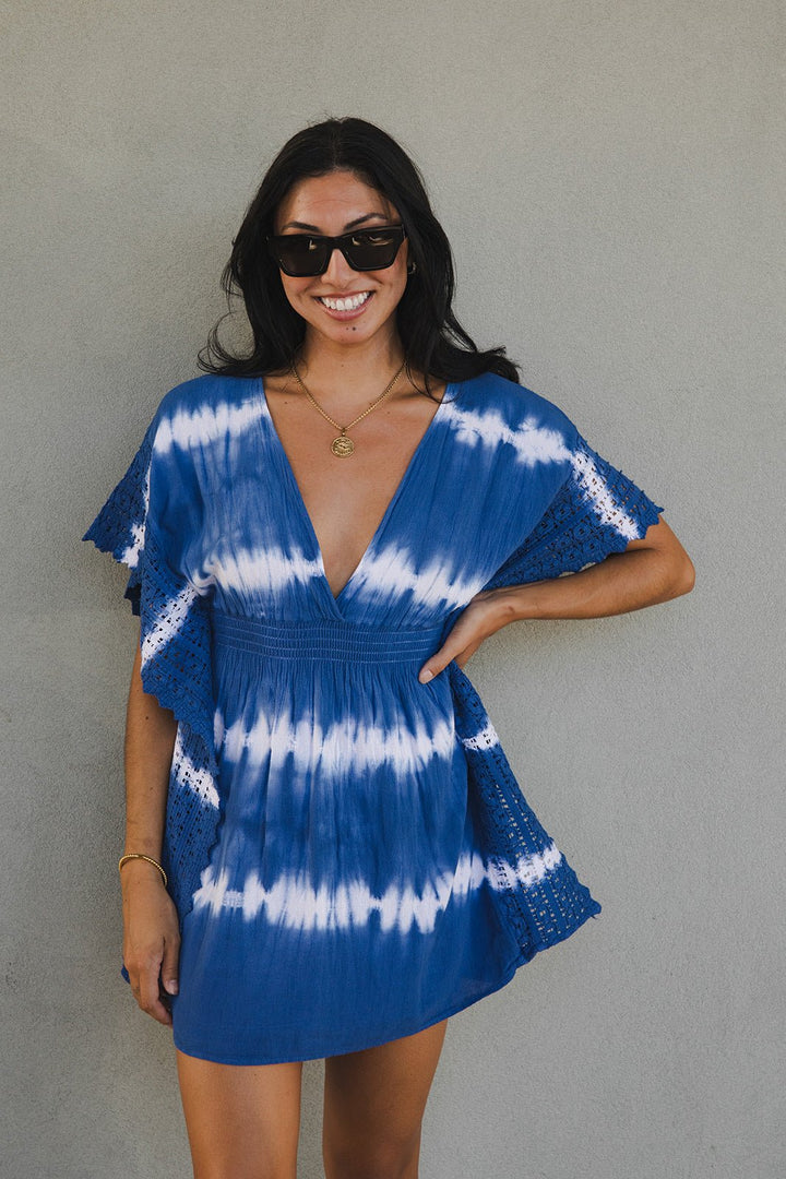 Isla Coverup - Navy Tie Dye - Jaffi's