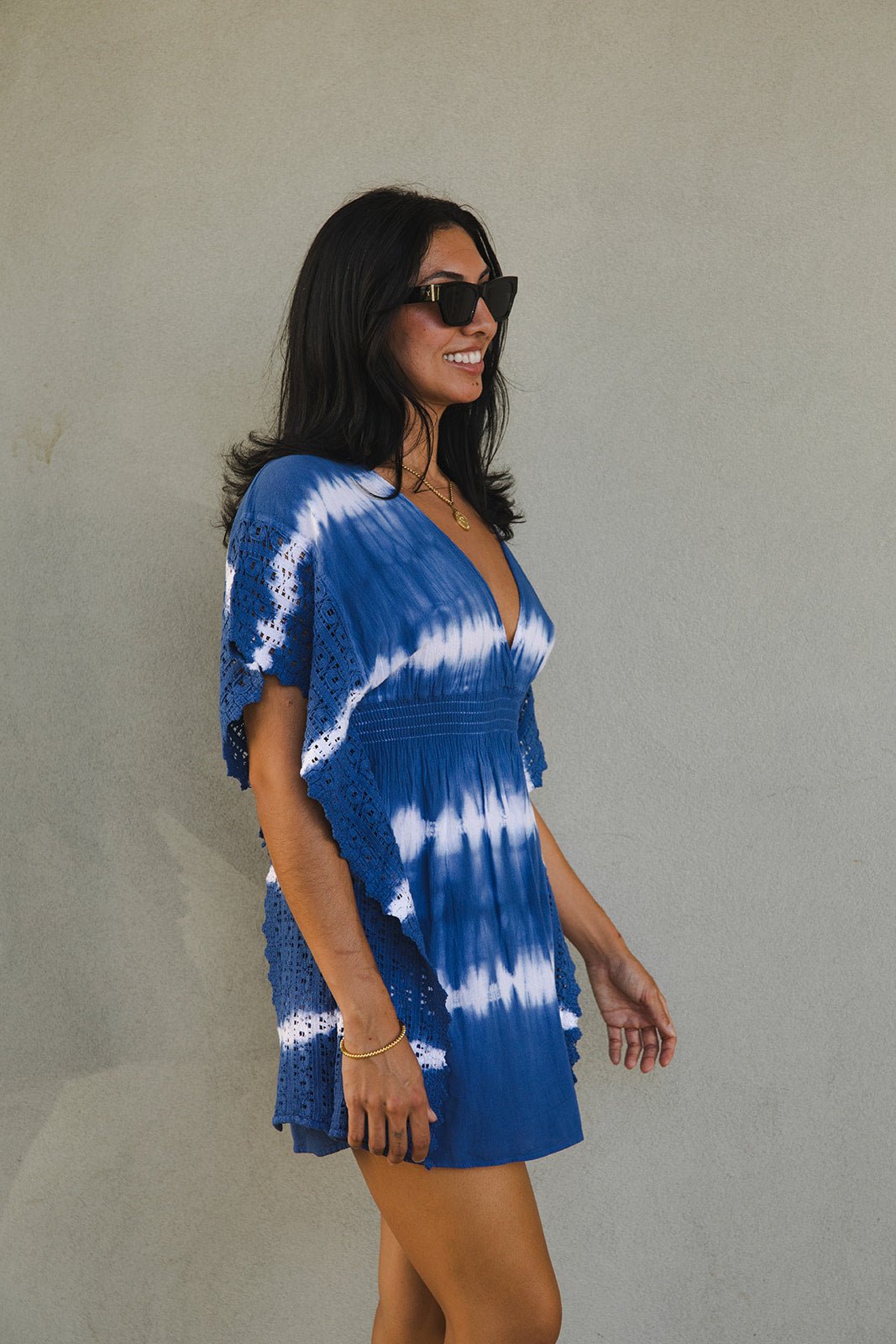 Isla Coverup - Navy Tie Dye - Jaffi's