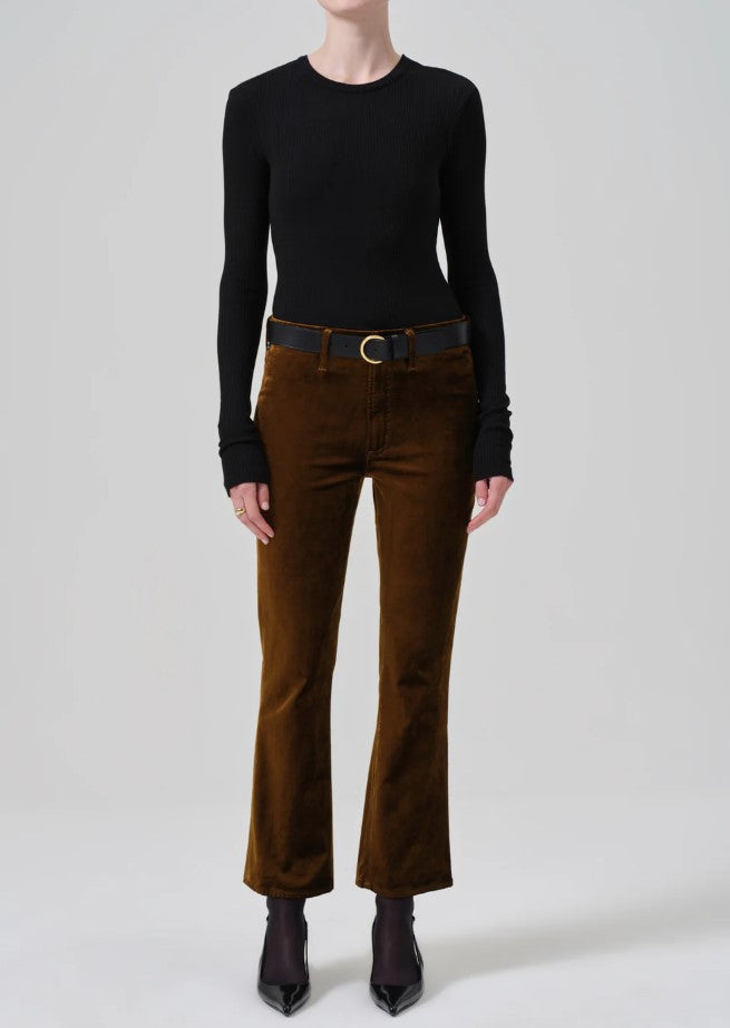 Velvet Isola Crop Trouser - Golden