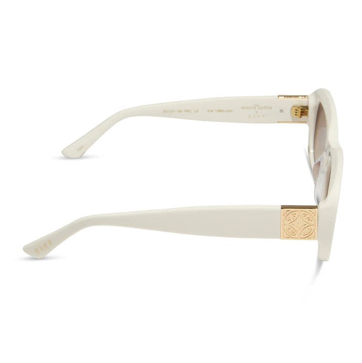 Italy Sunglasses - Ivory + Brown Gradient