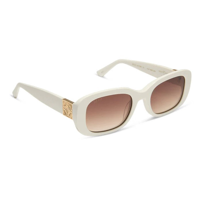Italy Sunglasses - Ivory + Brown Gradient