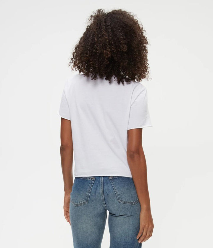 Jackie Crew Neck Tee - White - Jaffi's