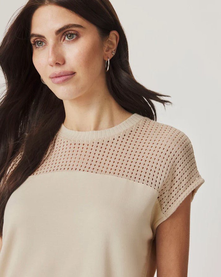 Jada Pointelle Sleeveless Top - Light Fawn - Jaffi's