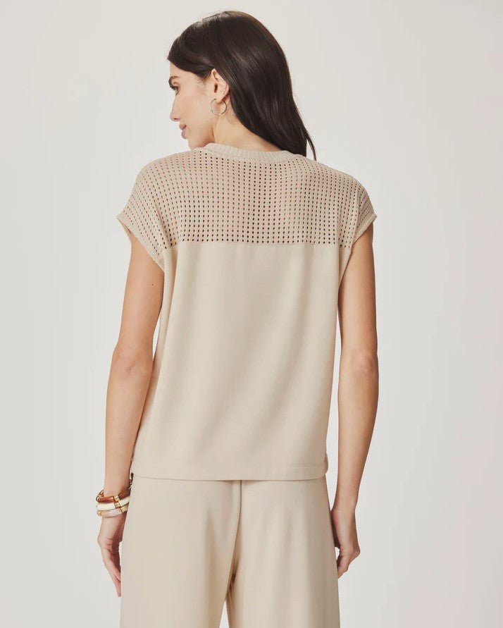 Jada Pointelle Sleeveless Top - Light Fawn - Jaffi's