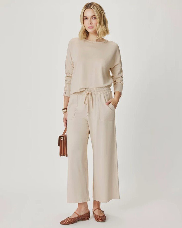 Jada Pointelle Sweatshirt - Light Fawn - Jaffi's