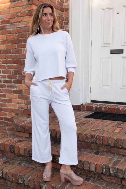 Jaden Crop Pant - White - Jaffi's