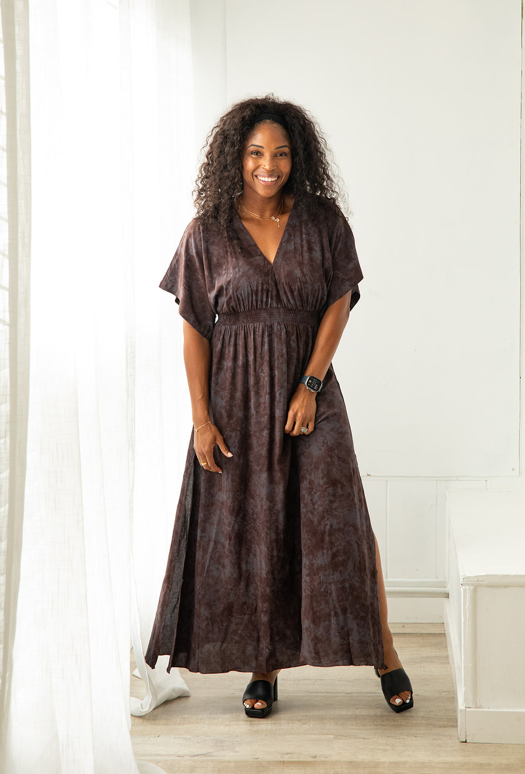 Poppy Maxi Dress - Tie Dye Hazy Raisin