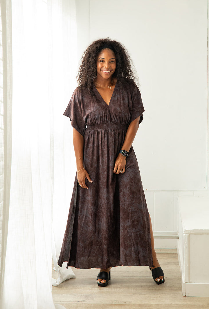 Poppy Maxi Dress - Tie Dye Hazy Raisin