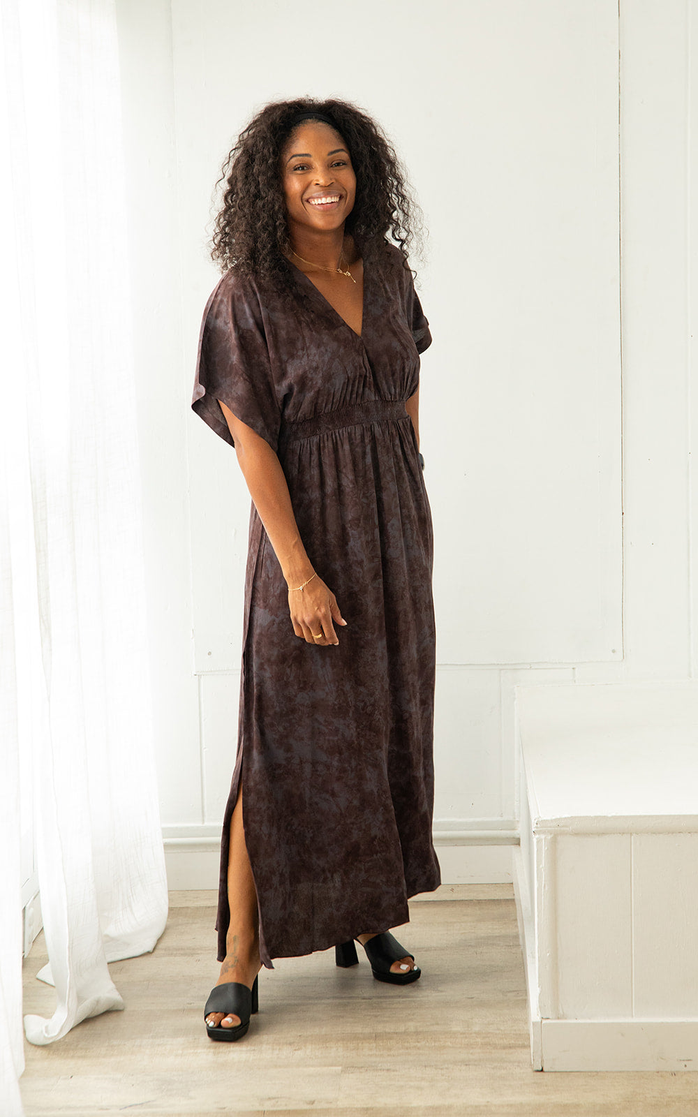 Poppy Maxi Dress - Tie Dye Hazy Raisin
