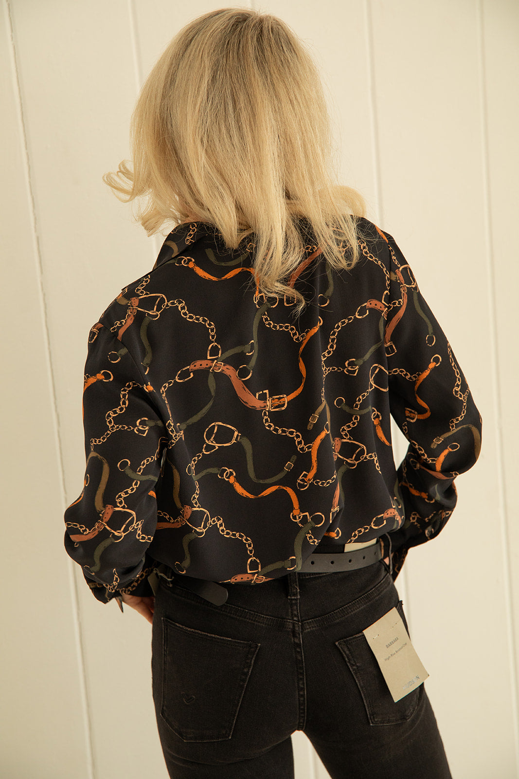 Daria French Cuff Silk Blouse - Wellington