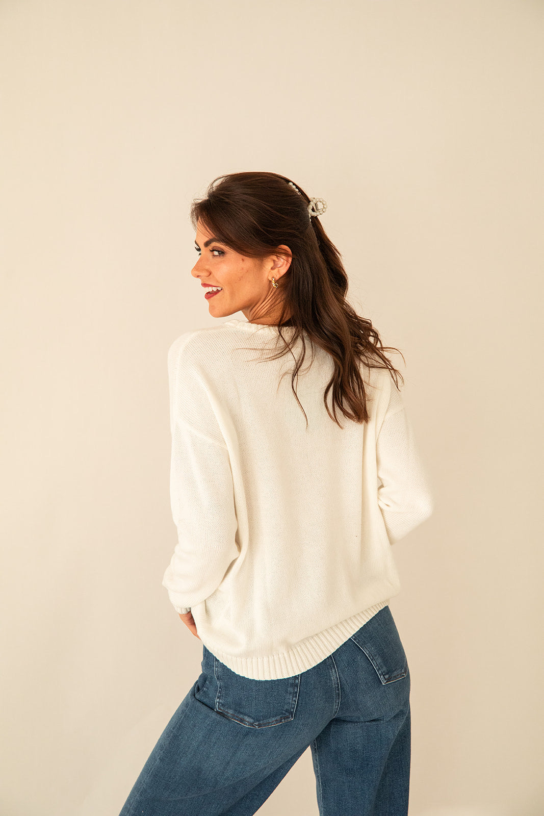 Vacay Sweater - White Coral