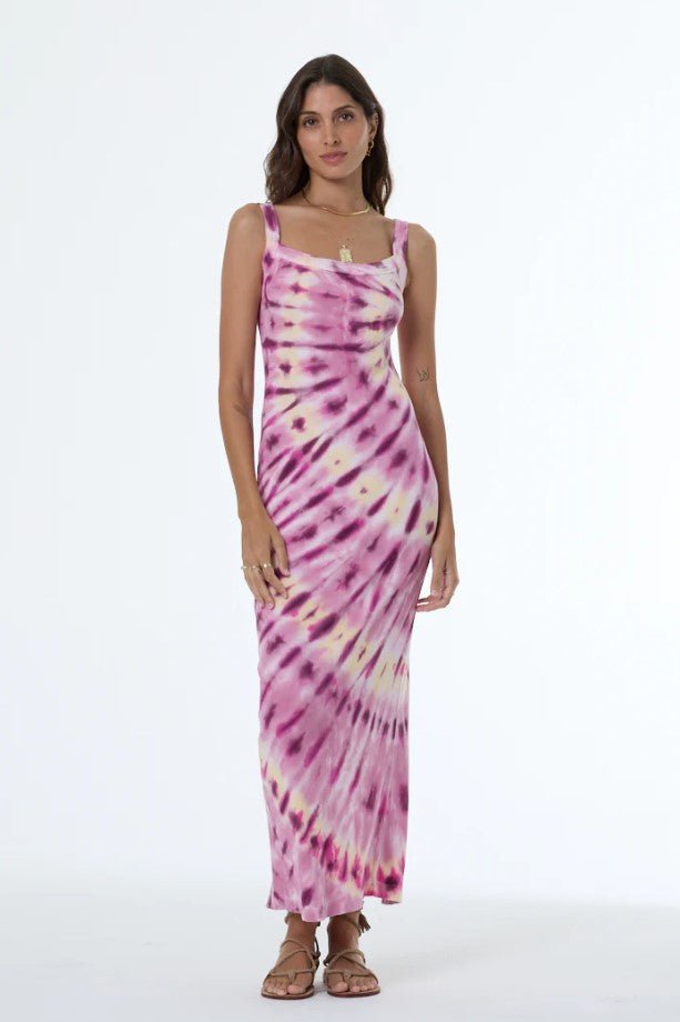 Jane Midi Dress - Electric Fuchsia Lilly Wash - Jaffi's