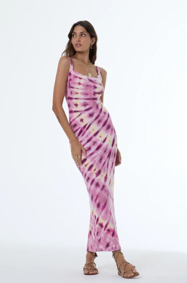 Jane Midi Dress - Electric Fuchsia Lilly Wash - Jaffi's