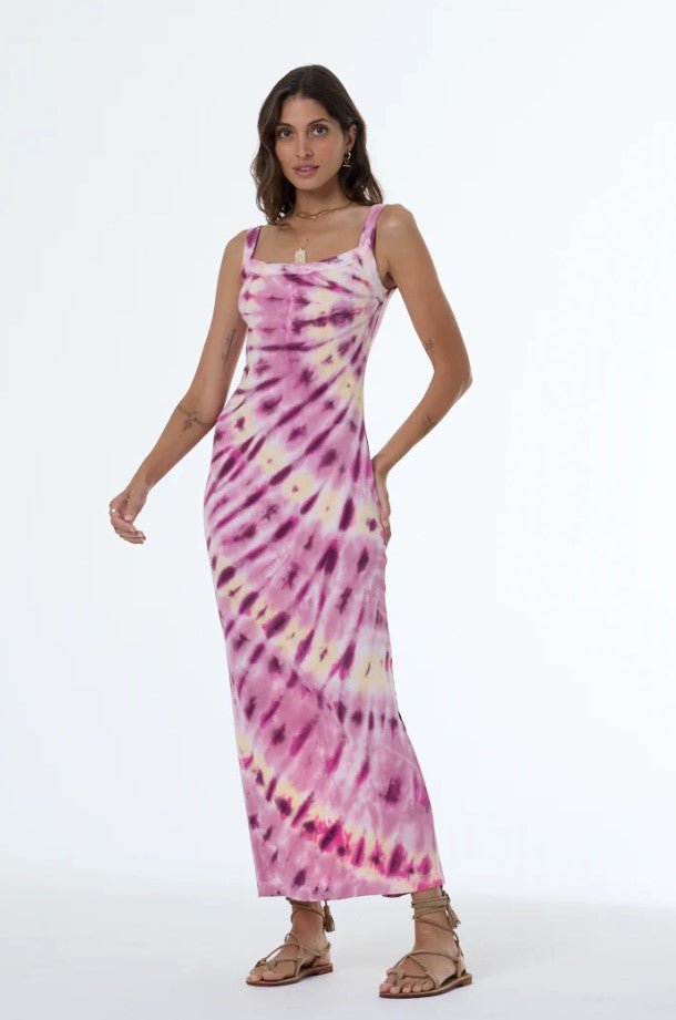 Jane Midi Dress - Electric Fuchsia Lilly Wash - Jaffi's