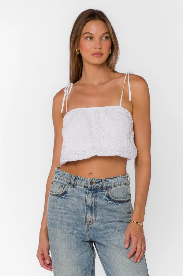 Jasenia Crop Top - White