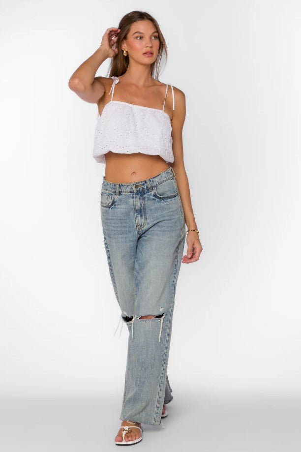 Jasenia Crop Top - White