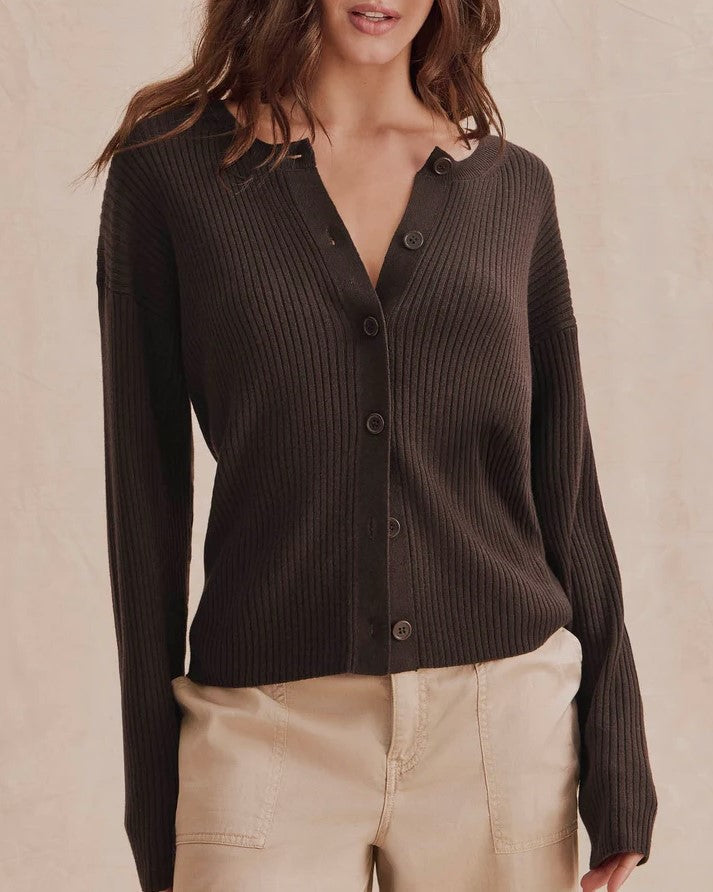 Georgie Rib Cardigan - Java