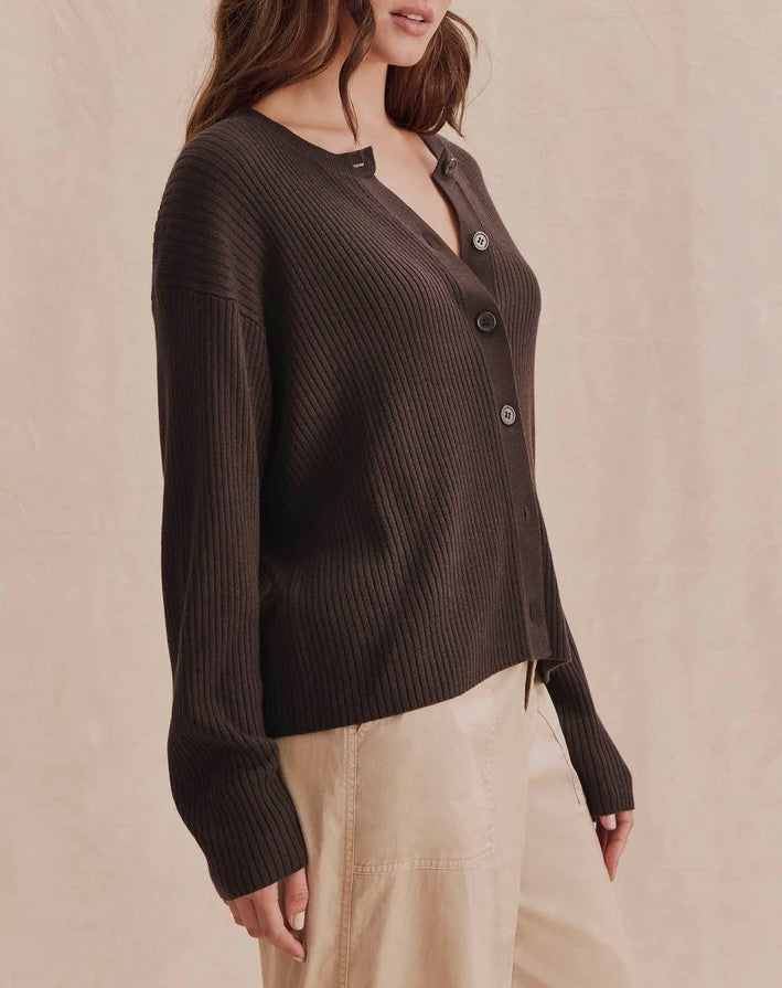 Georgie Rib Cardigan - Java