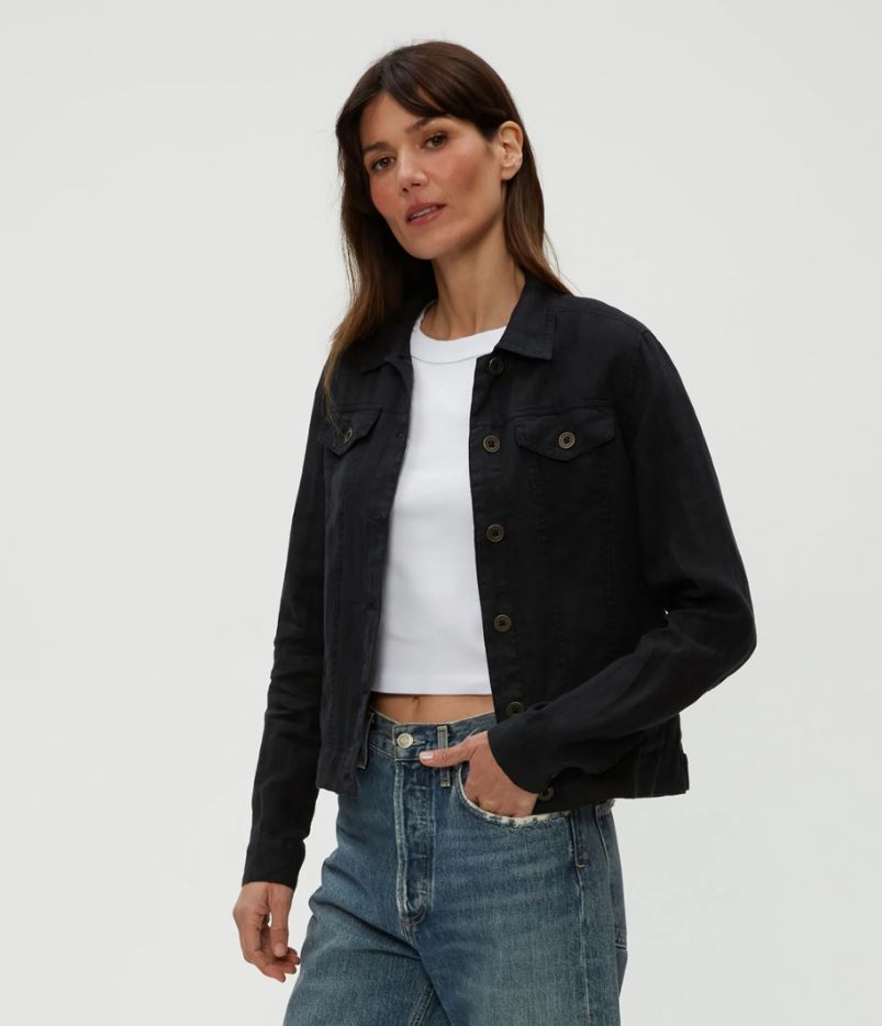 Linen Jean Trucker Jacket