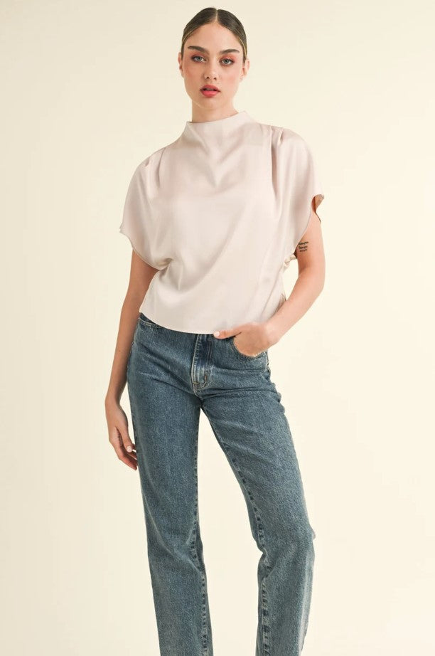 Jeannie Mock Neck Blouse