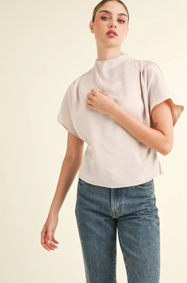 Jeannie Mock Neck Blouse