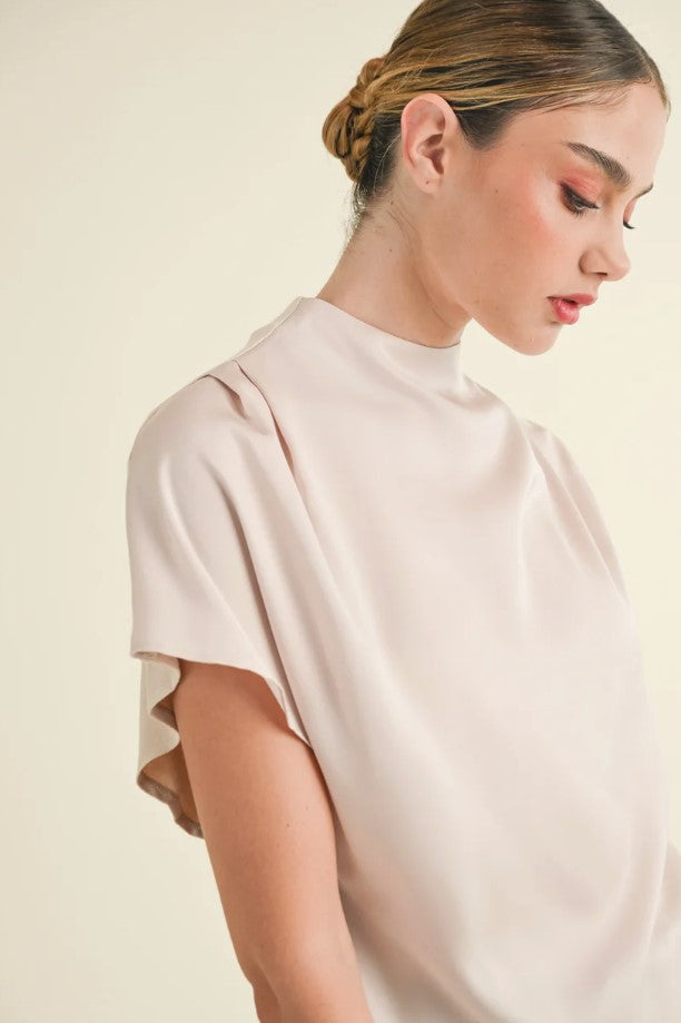 Jeannie Mock Neck Blouse