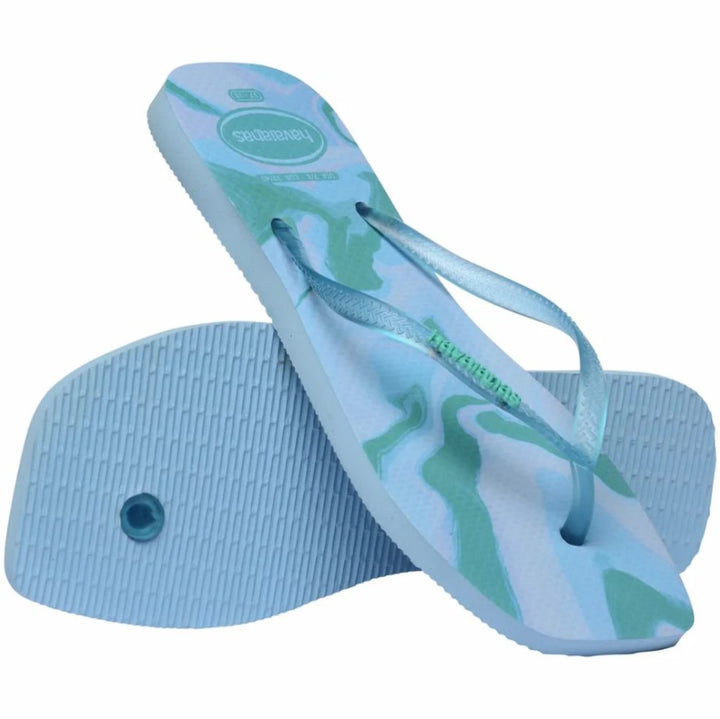 Slim Square Jelly Flip Flop - Lavender Blue