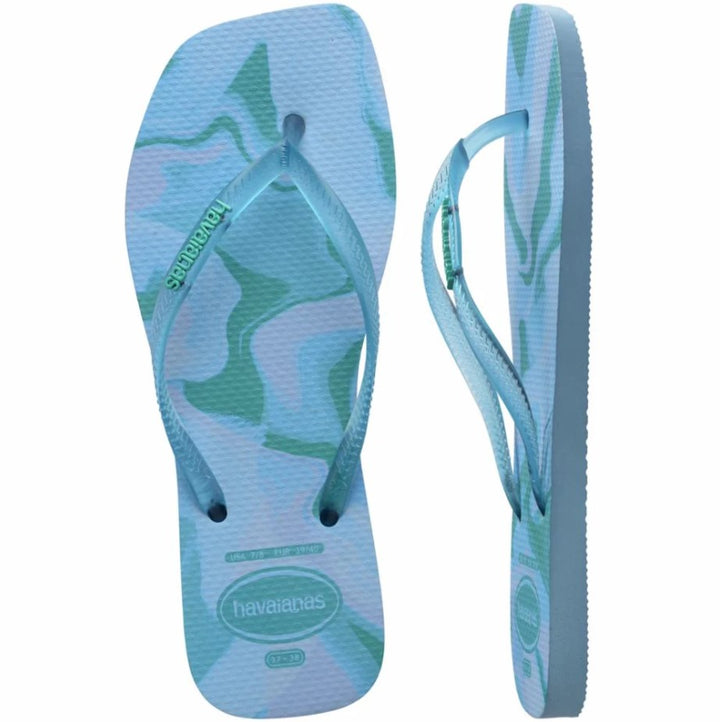 Slim Square Jelly Flip Flop - Lavender Blue