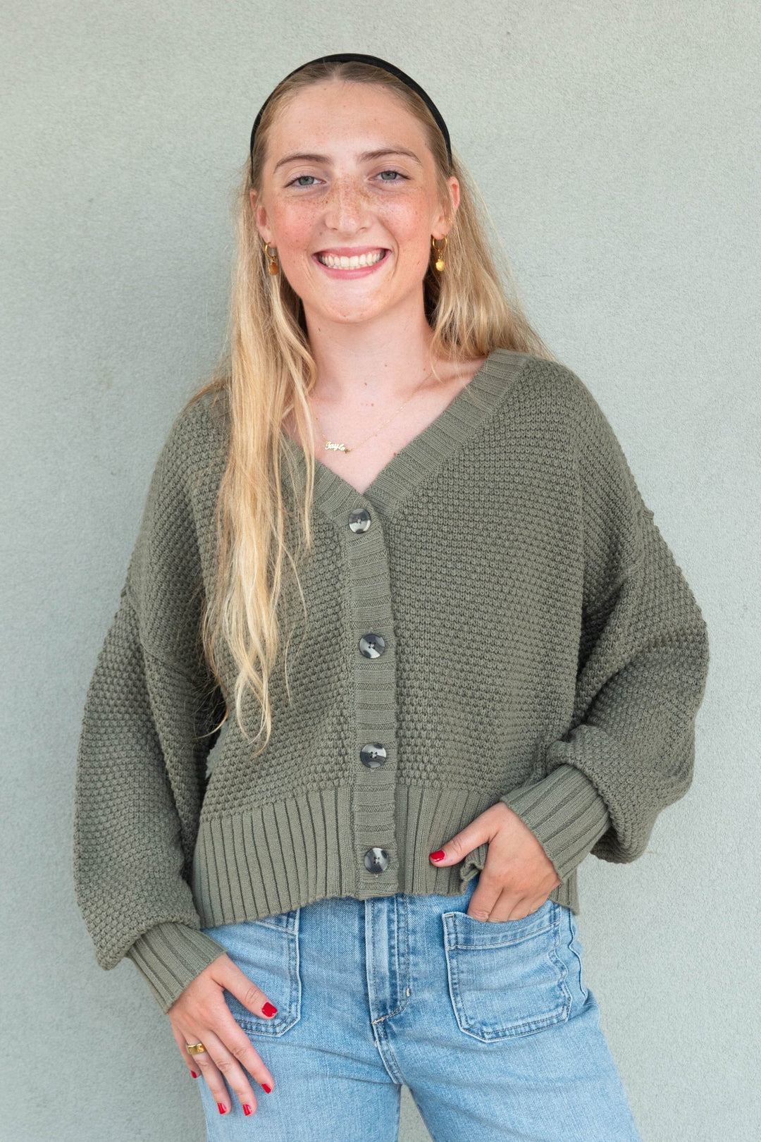 Jennalee Cardigan - Sage - Jaffi&