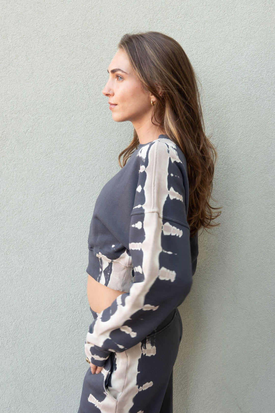 Jet Set Crew Pullover - Steel Grey Tree Wash - Jaffi&