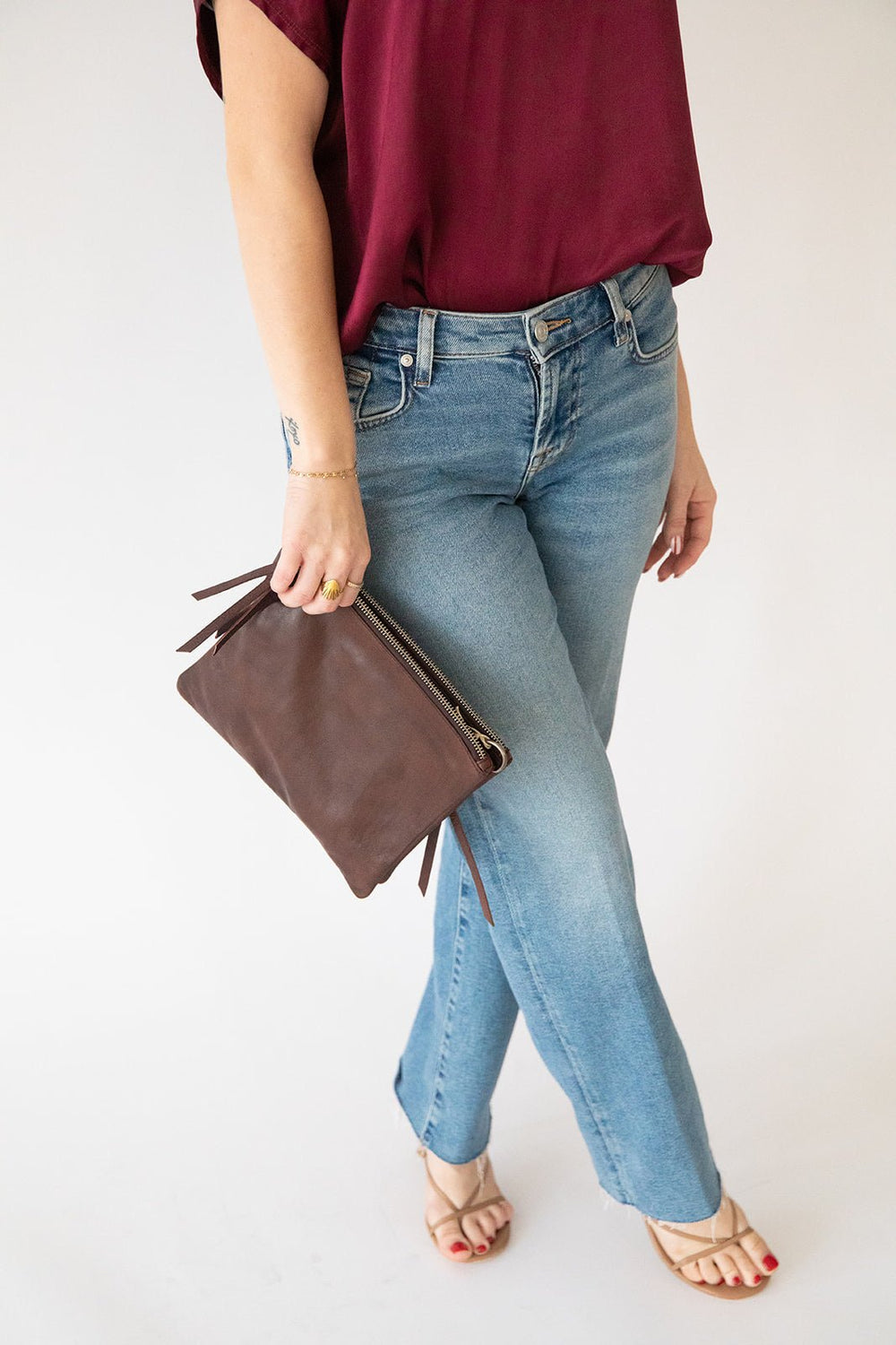 Jett Crossbody - Brown - Jaffi's
