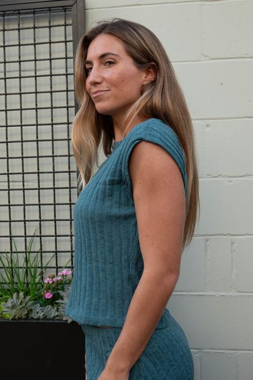 Jinny Power Shoulder Top - Glaze - Jaffi's