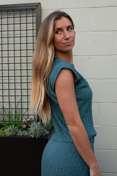 Jinny Power Shoulder Top - Glaze - Jaffi's