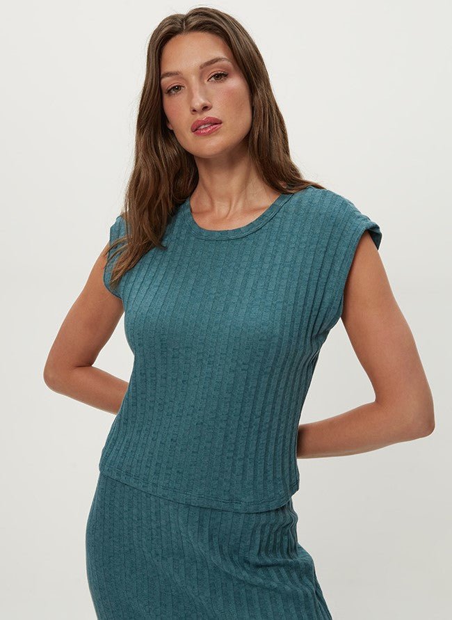 Jinny Power Shoulder Top - Glaze - Jaffi's