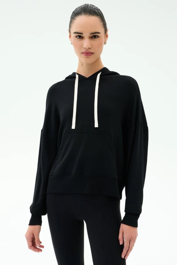 Joey Long Sleeve Hoodie - Black - Jaffi's
