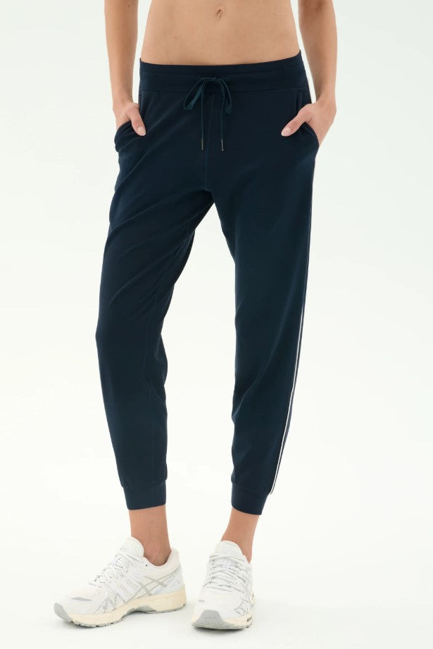 Airweight 7/8th Jogger with Piping - Indigo/White