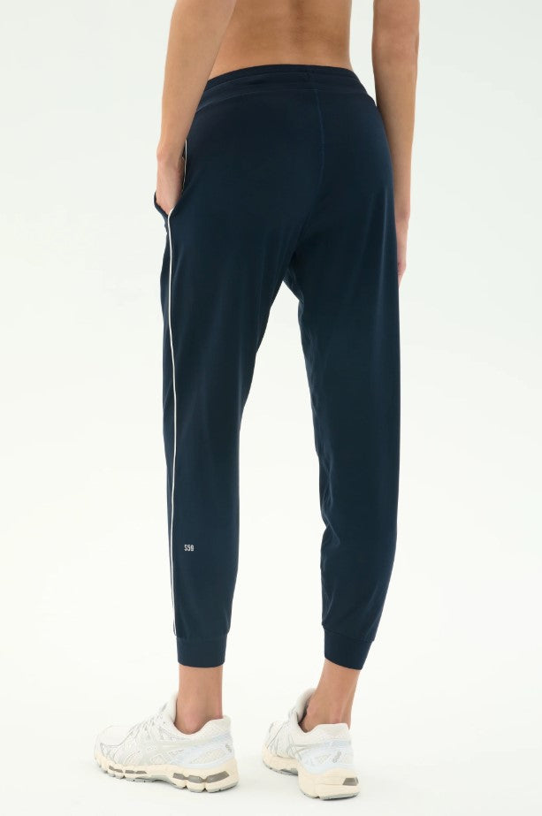 Airweight 7/8th Jogger with Piping - Indigo/White