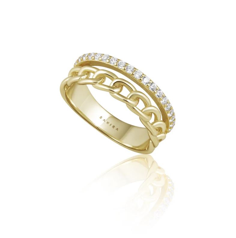 Jolene CZ Chain Ring - Jaffi's