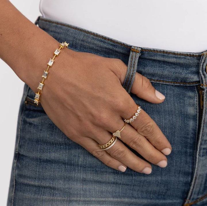 Jolene CZ Chain Ring